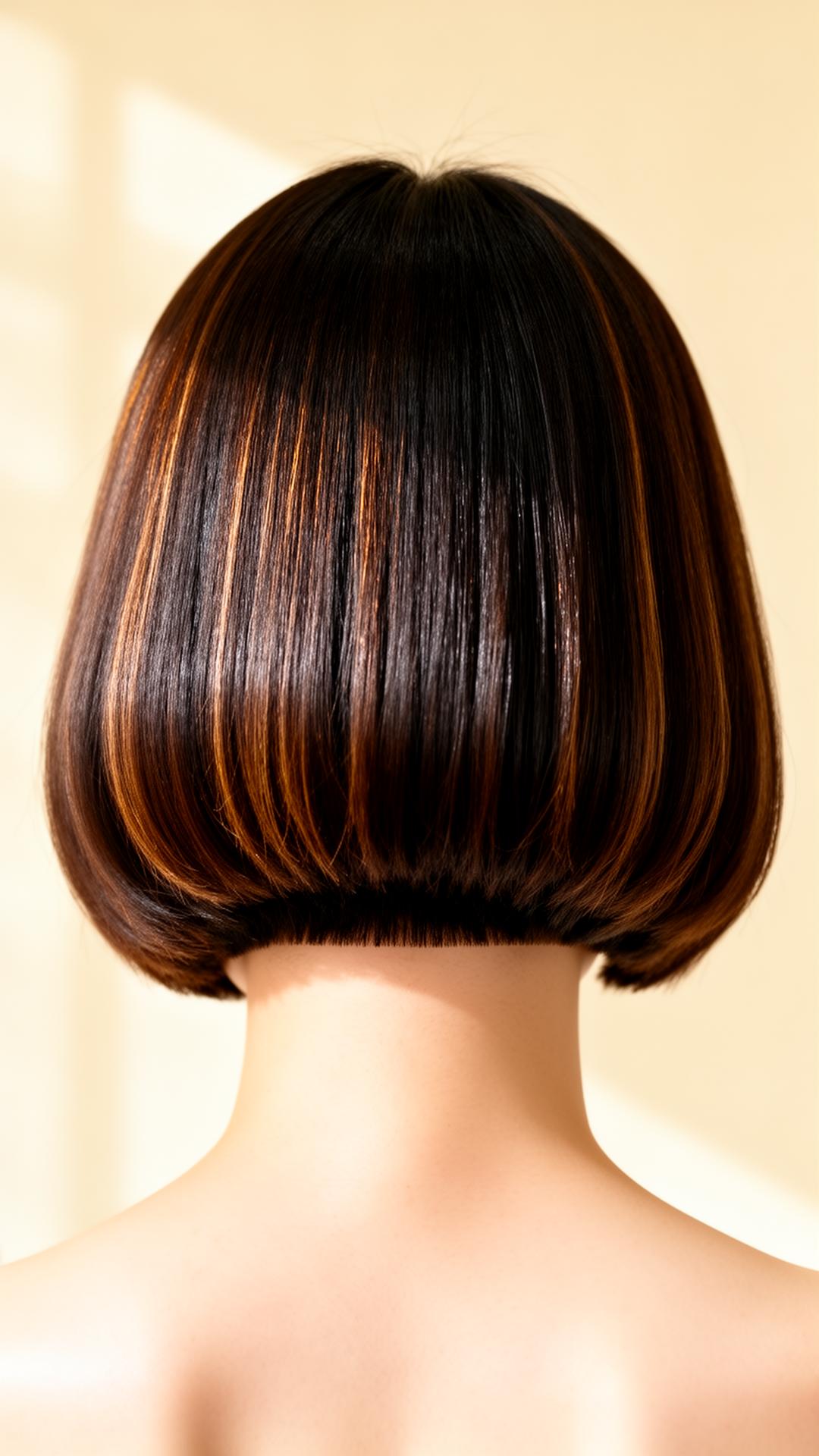 Bob cut — back view